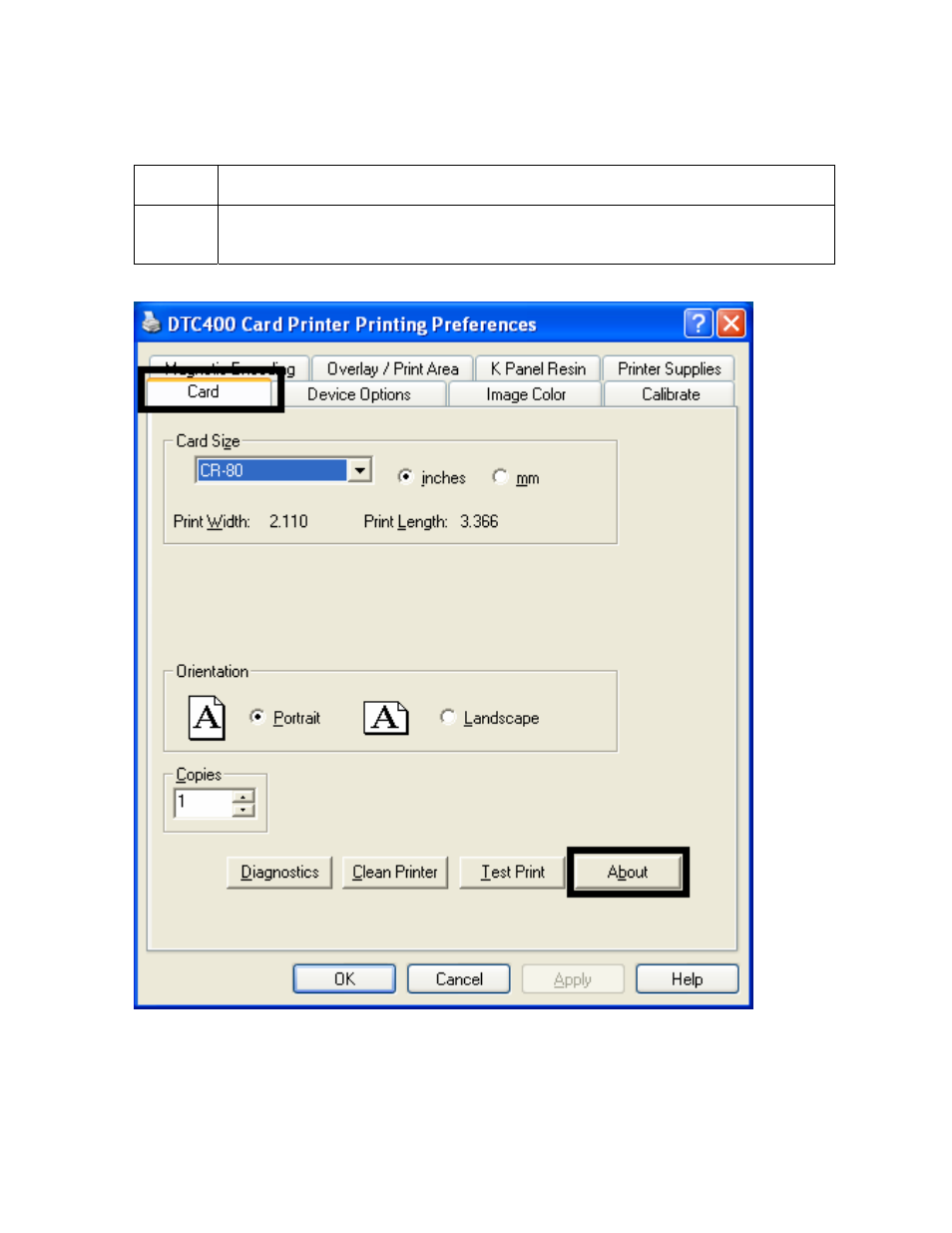 Using the about button, Using the about button -9 | FARGO electronic FARGO DTC 400 User Manual | Page 187 / 322