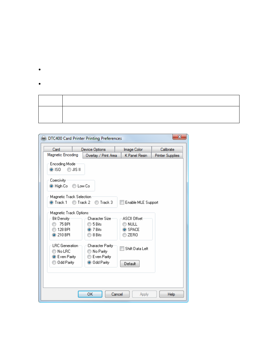 Using the magnetic encoding tab, Using the magnetic encoding tab -30, Erly. see the | Using the, Magnetic encoding tab (dtc400), Procedure | FARGO electronic FARGO DTC 400 User Manual | Page 208 / 322