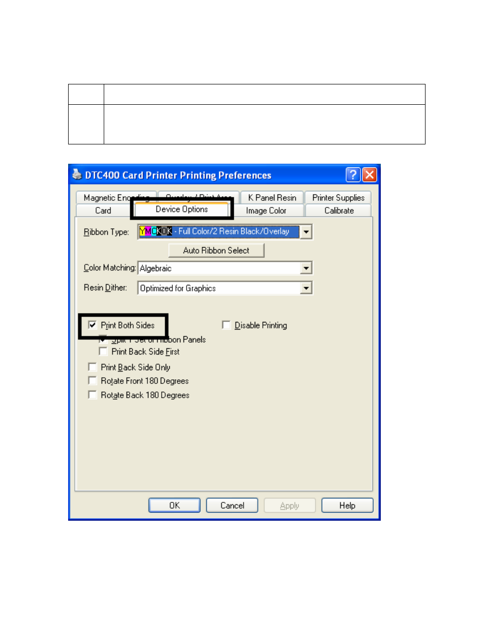 Using the front and back options, Using the front and back options -46 | FARGO electronic FARGO DTC 400 User Manual | Page 224 / 322