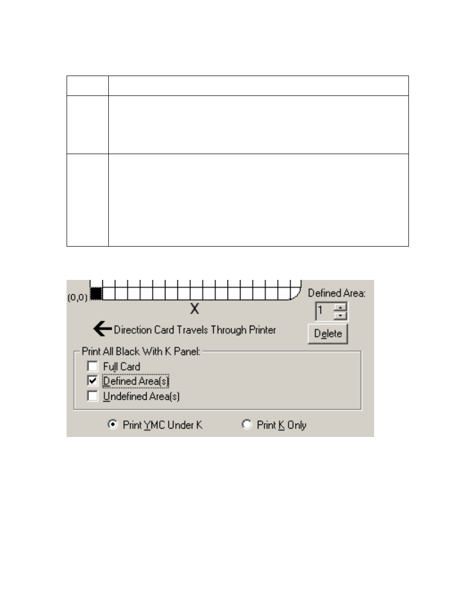 Selecting the defined area(s) function (continued) | FARGO electronic FARGO DTC 400 User Manual | Page 255 / 322