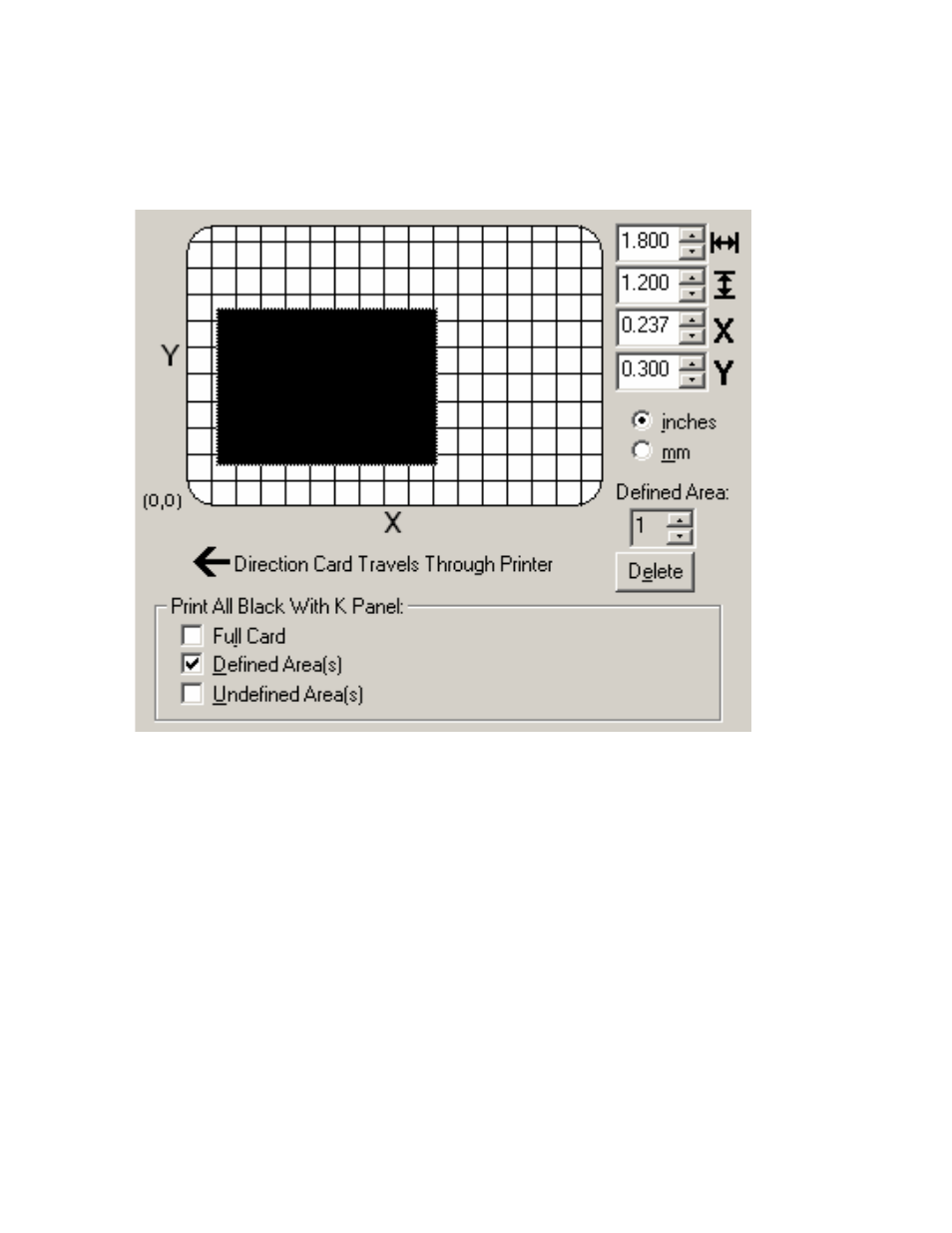 Selecting the defined area(s) function (continued) | FARGO electronic FARGO DTC 400 User Manual | Page 258 / 322