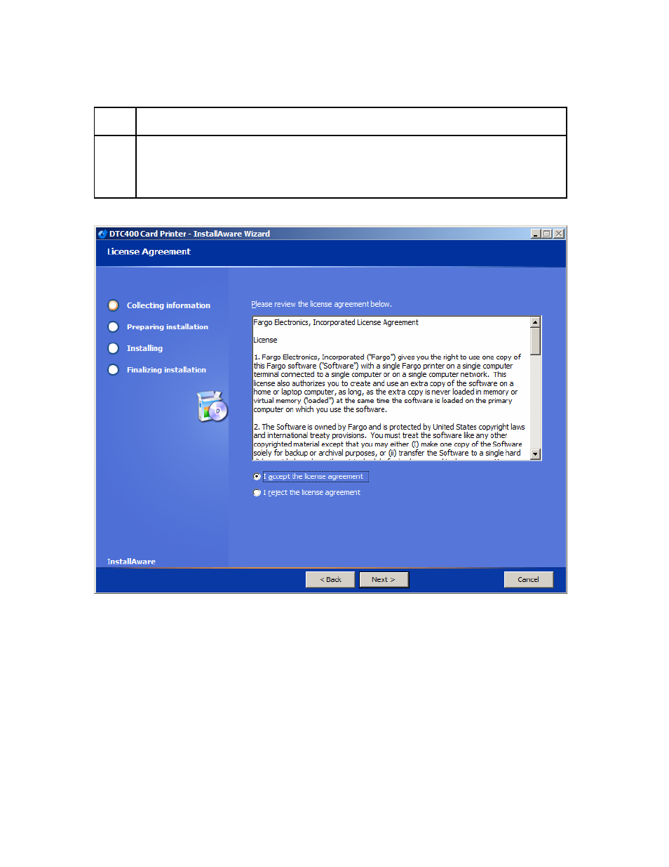 Installing the dtc400 printer driver (continued) | FARGO electronic FARGO DTC 400 User Manual | Page 47 / 322