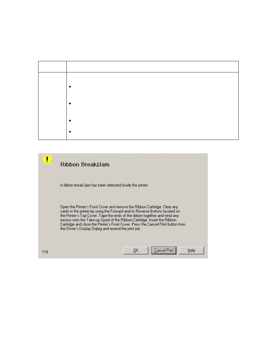 Resolving a ribbon break jam error, Resolving a ribbon break jam error -20 | FARGO electronic FARGO DTC 400 User Manual | Page 77 / 322