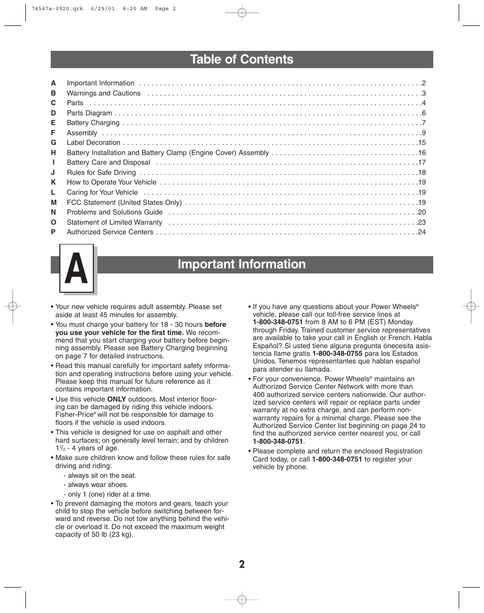 Fisher-Price 74547 User Manual | Page 2 / 28