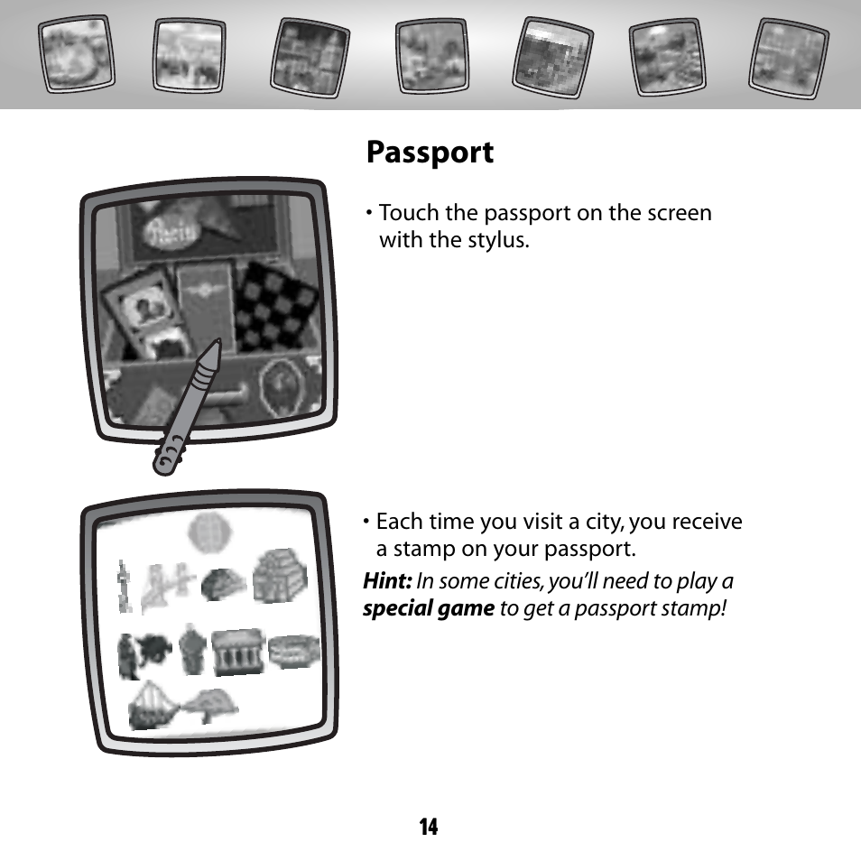 Passport | Fisher-Price COLOR PIXTER G6512 User Manual | Page 14 / 64