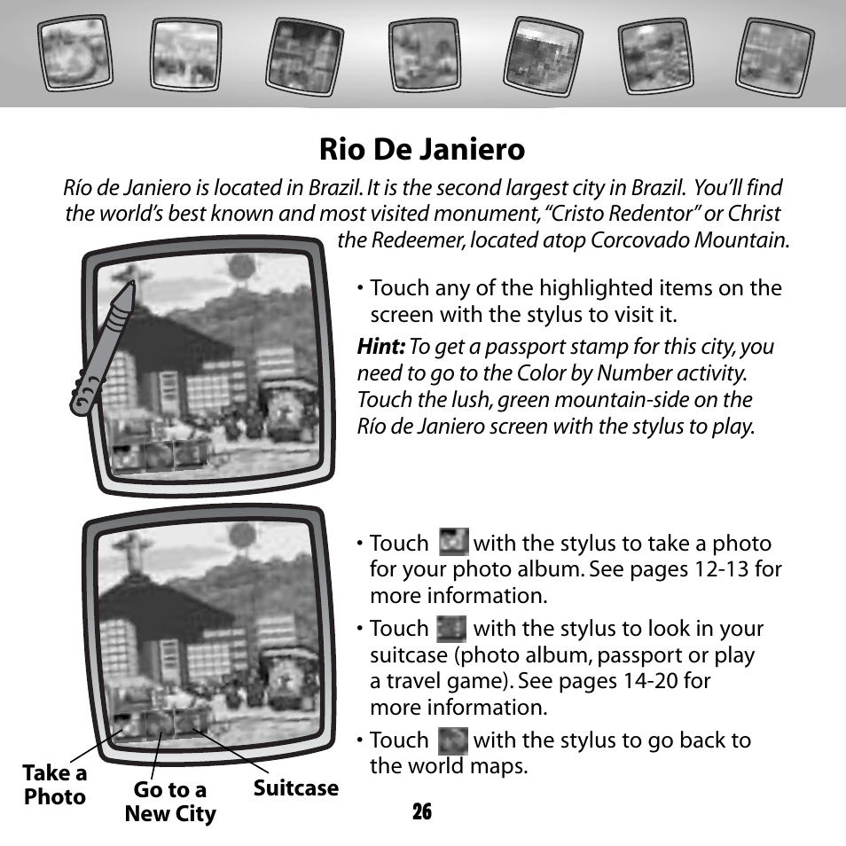 Rio de janiero | Fisher-Price COLOR PIXTER G6512 User Manual | Page 26 / 64