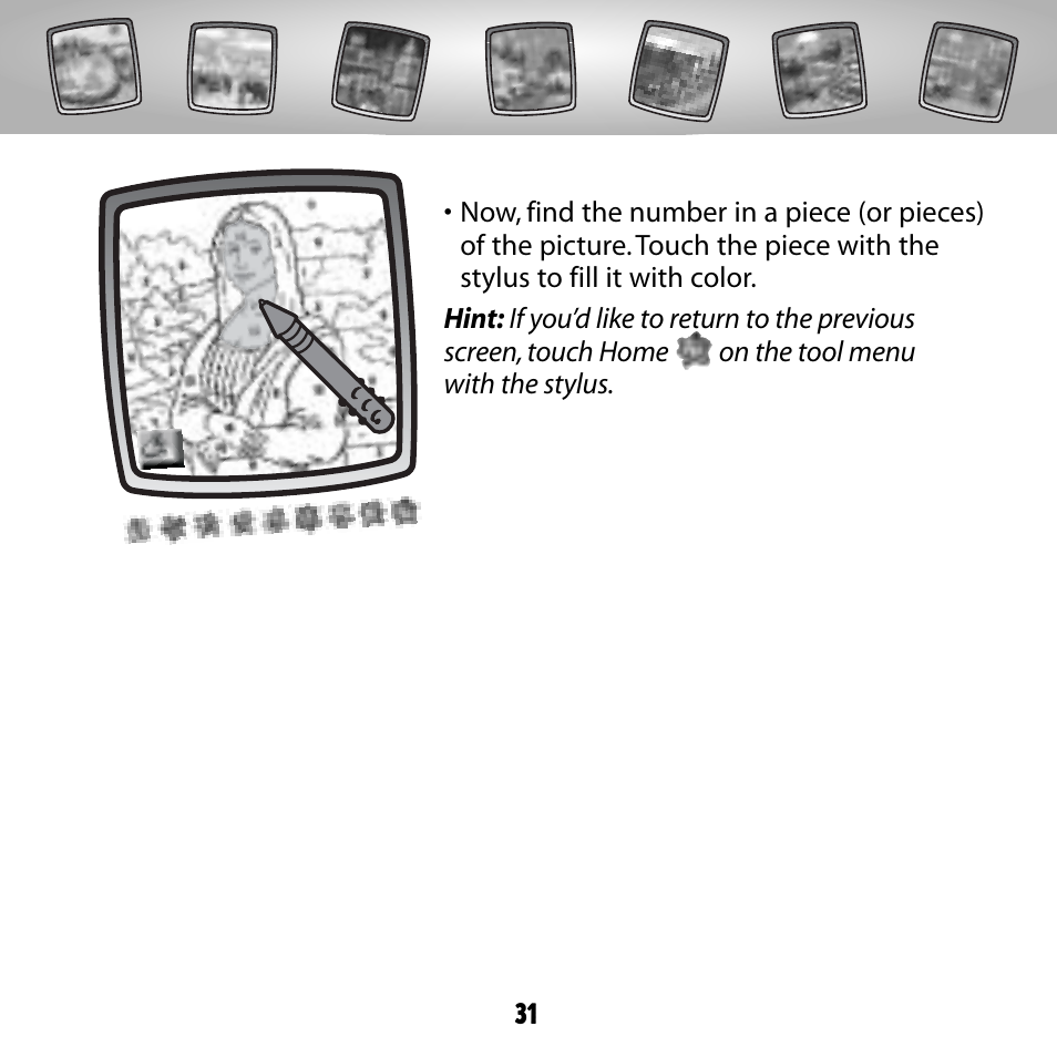 Fisher-Price COLOR PIXTER G6512 User Manual | Page 31 / 64