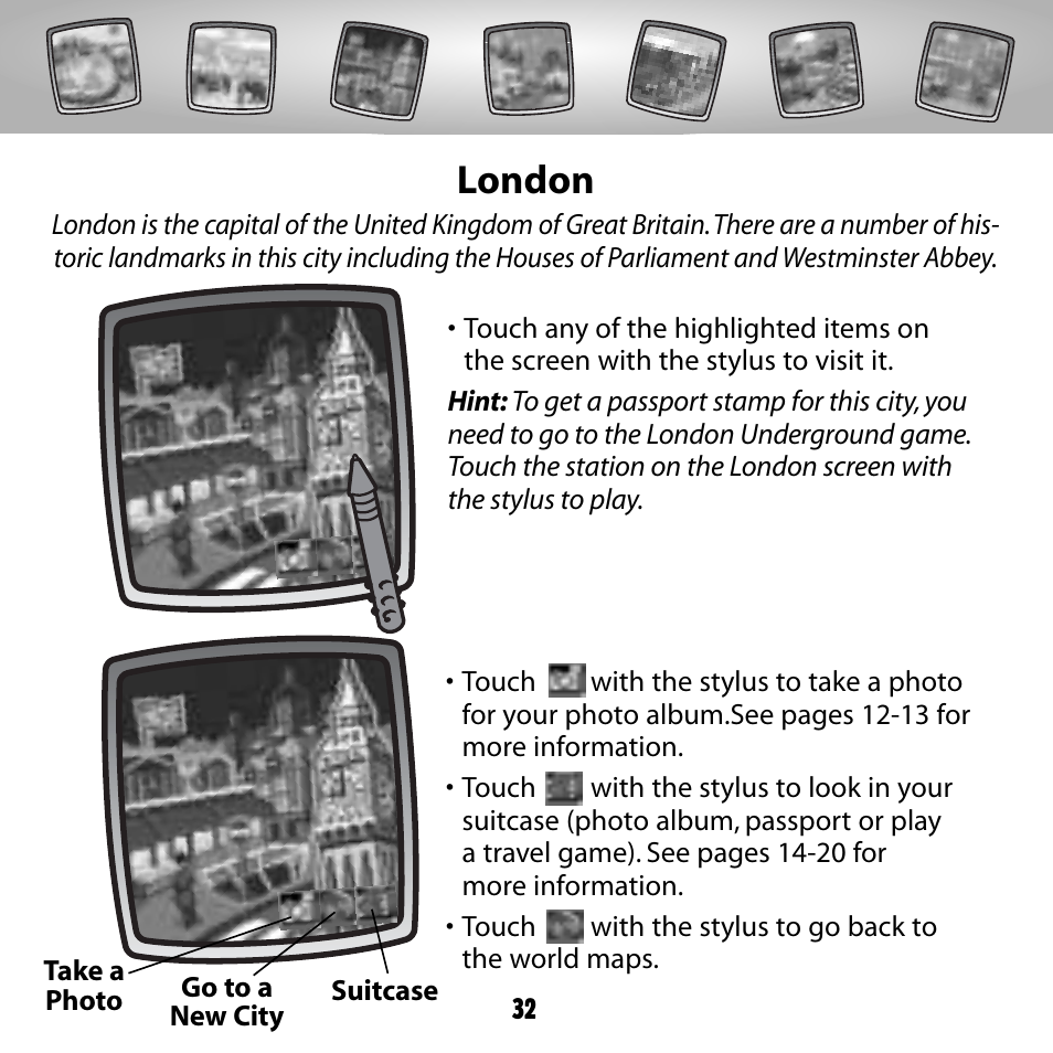 London | Fisher-Price COLOR PIXTER G6512 User Manual | Page 32 / 64