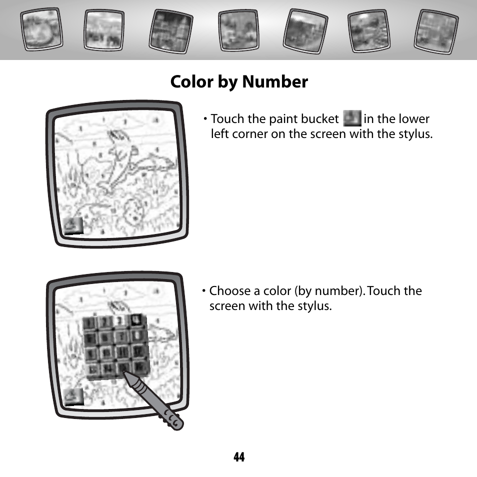 Color by number | Fisher-Price COLOR PIXTER G6512 User Manual | Page 44 / 64