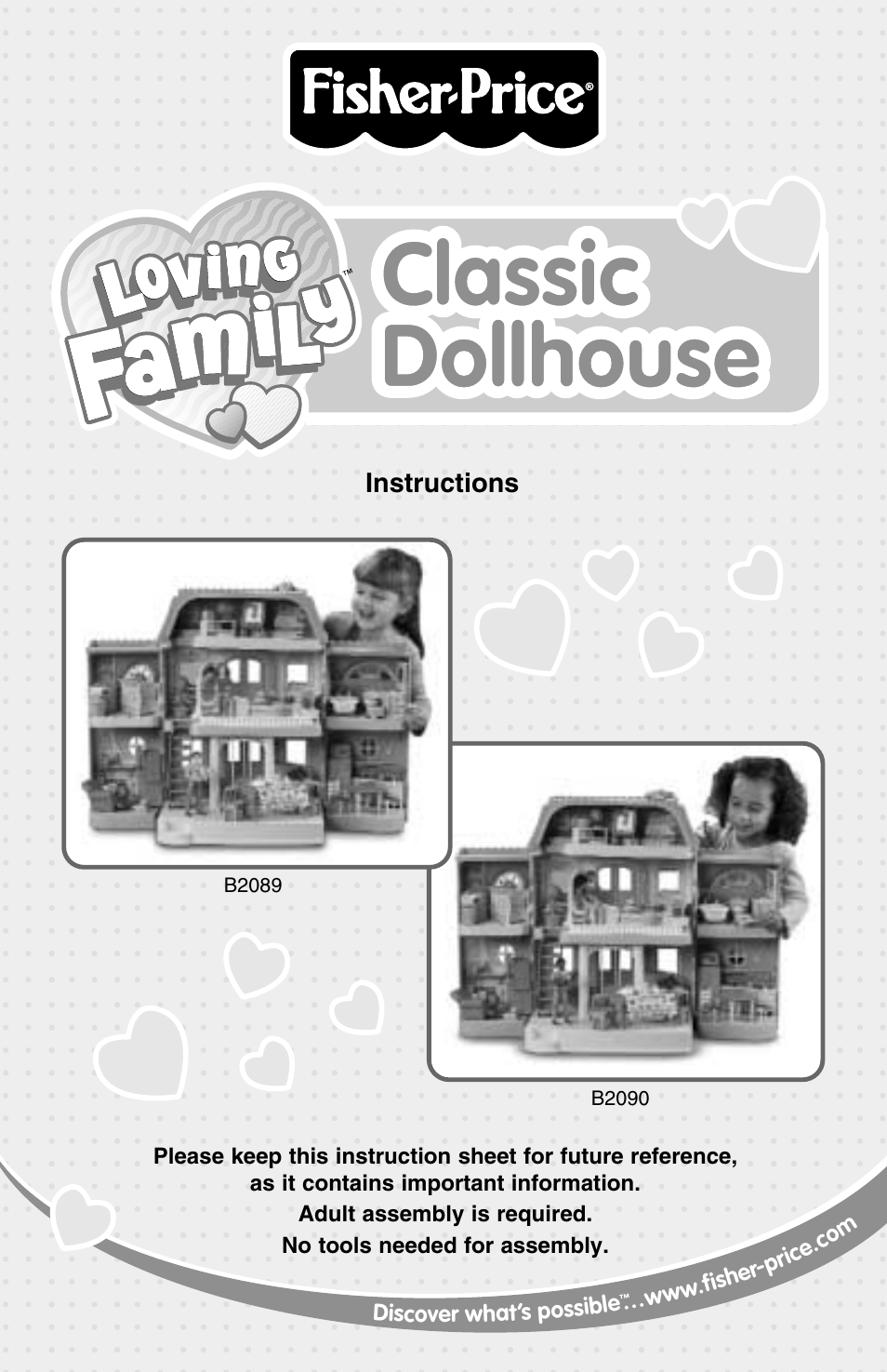 Fisher-Price LOVING FAMILY B2090 User Manual | 4 pages