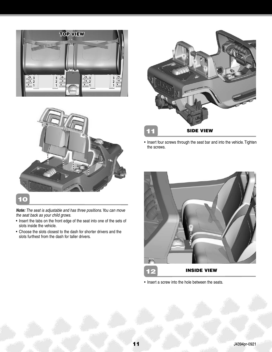 Fisher-Price JEEP K7112 User Manual | Page 11 / 32