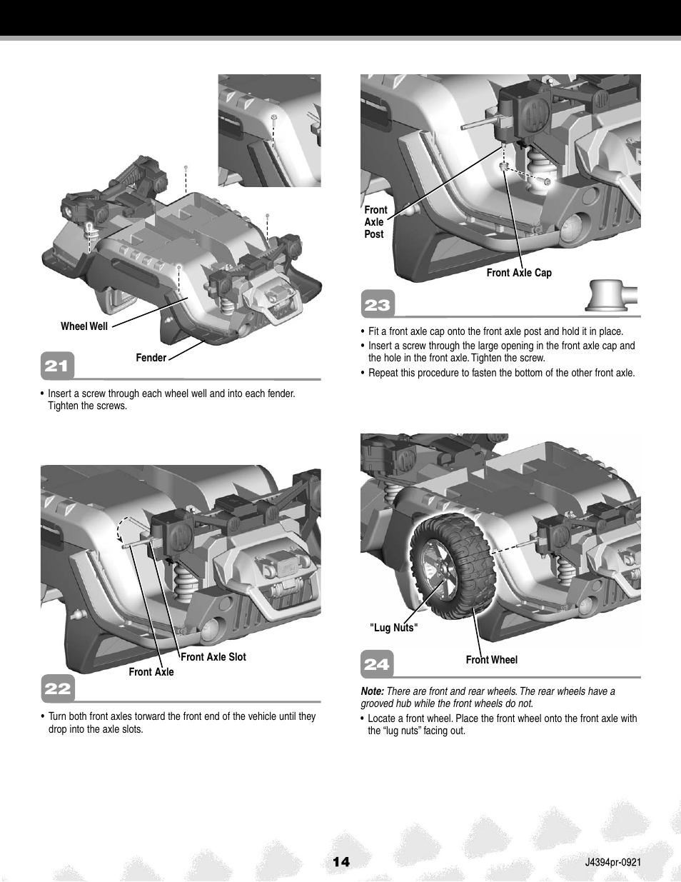 Fisher-Price JEEP K7112 User Manual | Page 14 / 32
