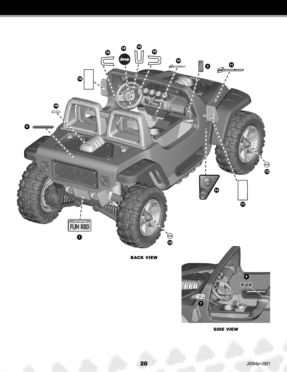 Fisher-Price JEEP K7112 User Manual | Page 20 / 32