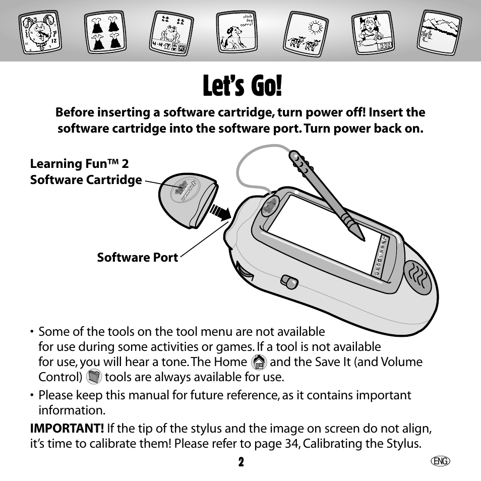 Let’s go | Fisher-Price 73654 User Manual | Page 2 / 36