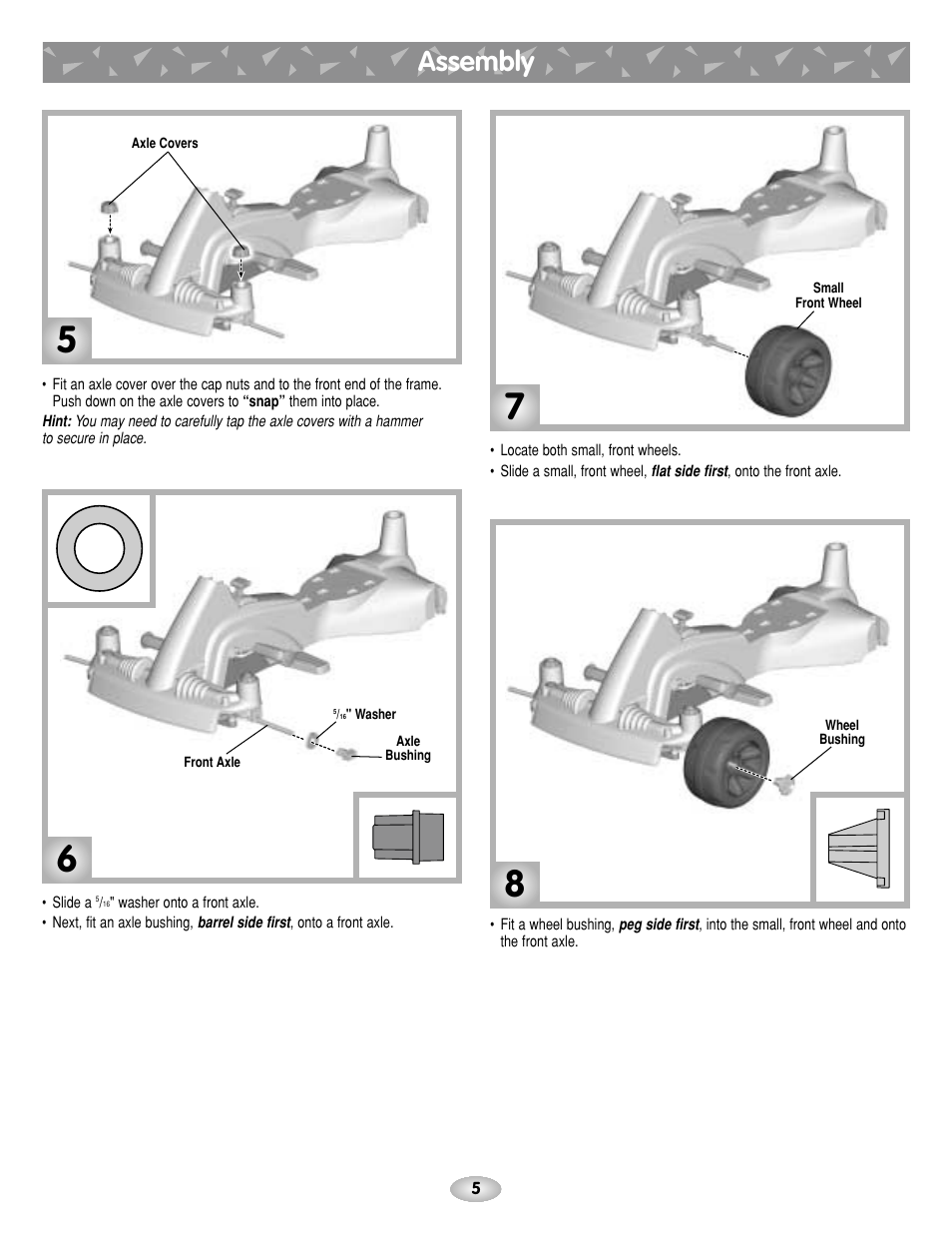 Assembly | Fisher-Price BOUNCE N GO G4815 User Manual | Page 5 / 16