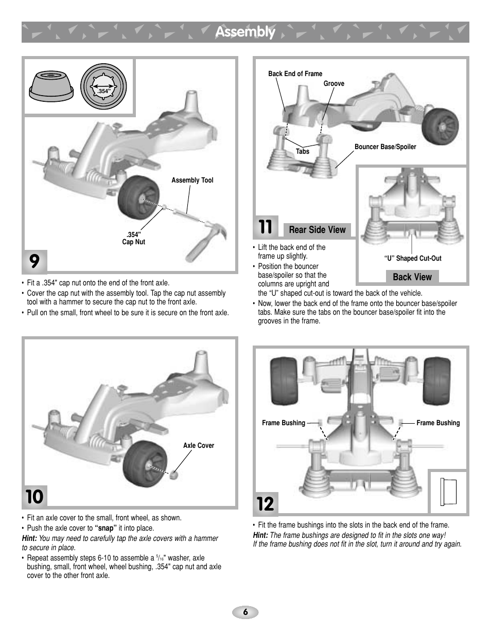 Assembly | Fisher-Price BOUNCE N GO G4815 User Manual | Page 6 / 16