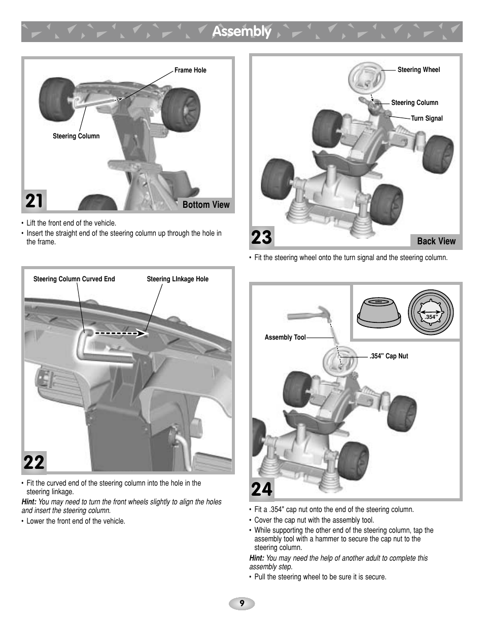 Assembly | Fisher-Price BOUNCE N GO G4815 User Manual | Page 9 / 16