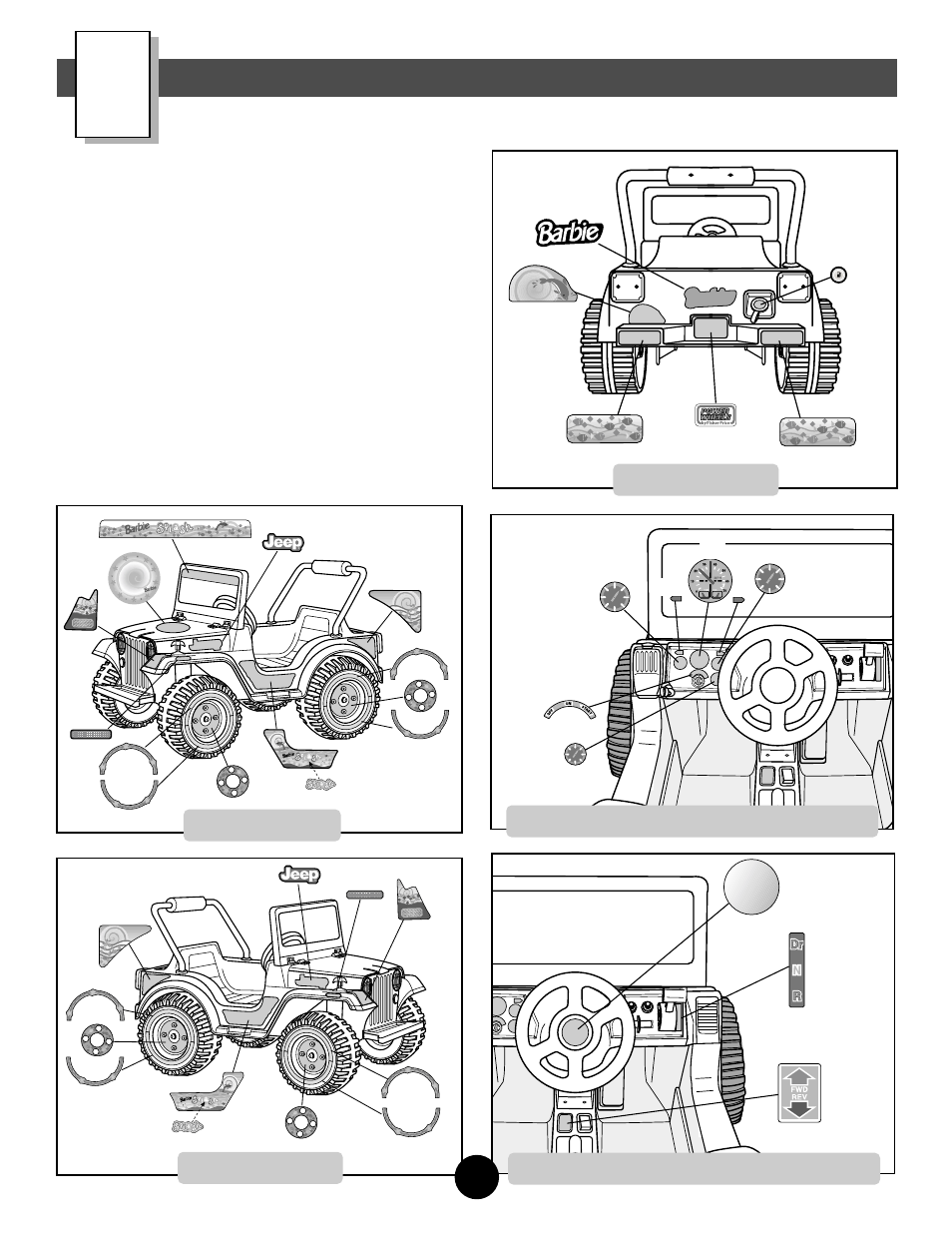 Label decoration | Fisher-Price BARBIE 74350 User Manual | Page 15 / 32