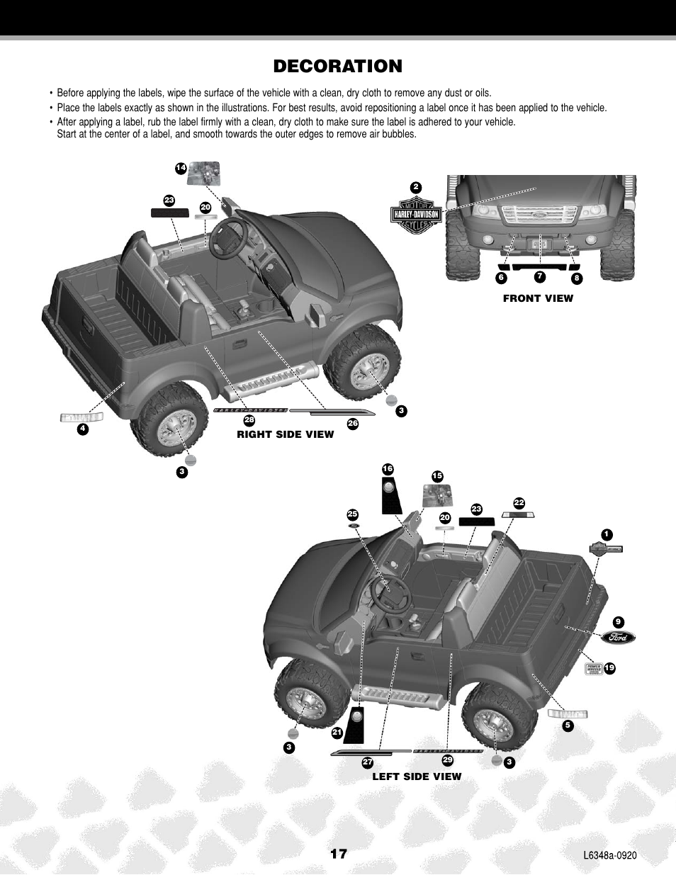 Decoration | Fisher-Price L6348 User Manual | Page 17 / 28