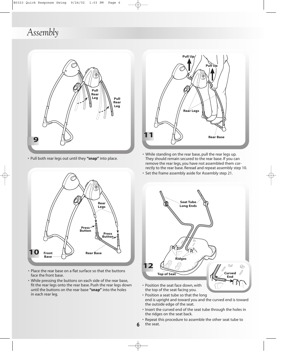 Assembly | Fisher-Price B0323 User Manual | Page 6 / 16