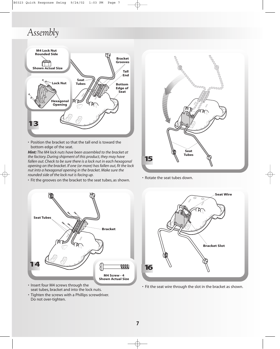 Assembly | Fisher-Price B0323 User Manual | Page 7 / 16