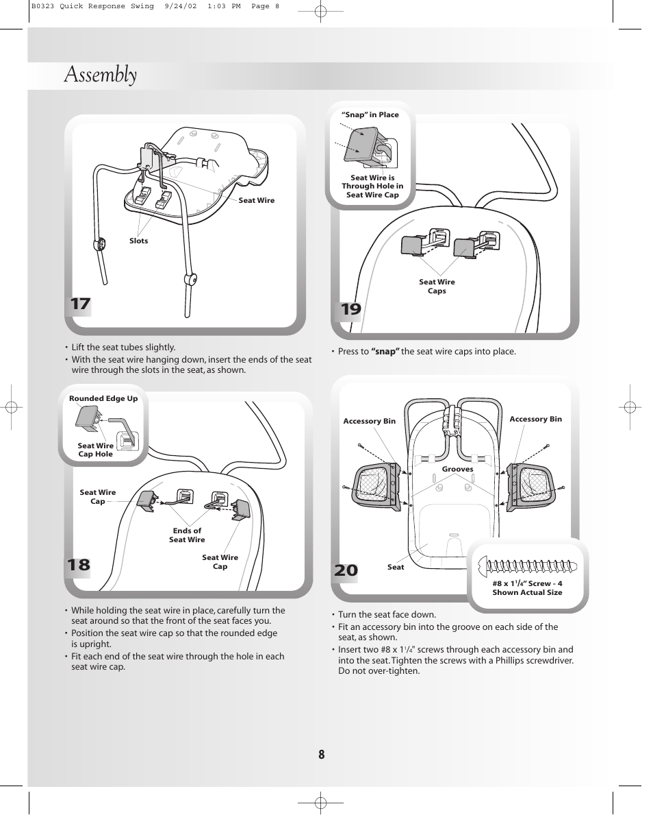 Assembly | Fisher-Price B0323 User Manual | Page 8 / 16