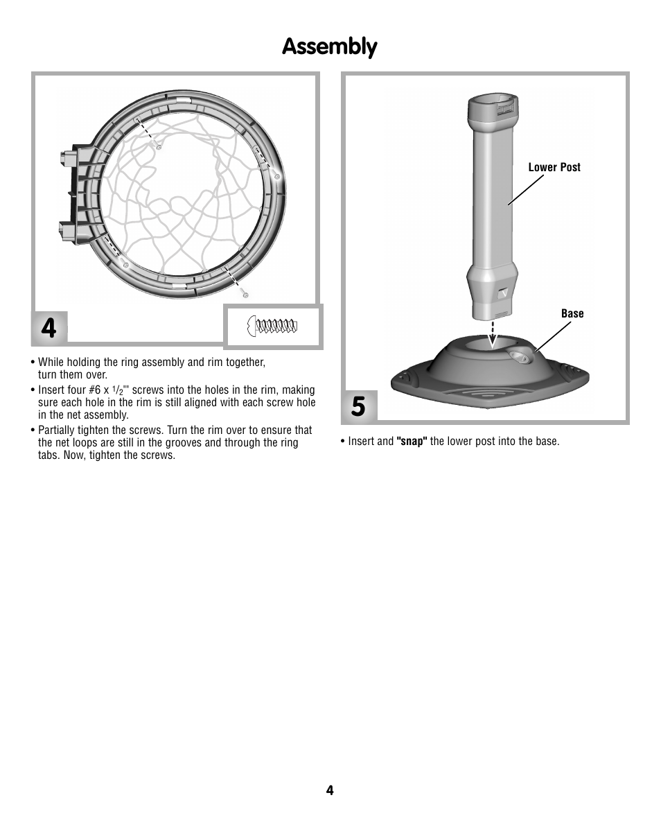 Assembly | Fisher-Price N0459 User Manual | Page 4 / 8