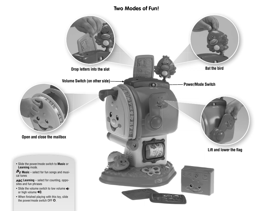 Two modes of fun | Fisher-Price N8770 User Manual | Page 3 / 5