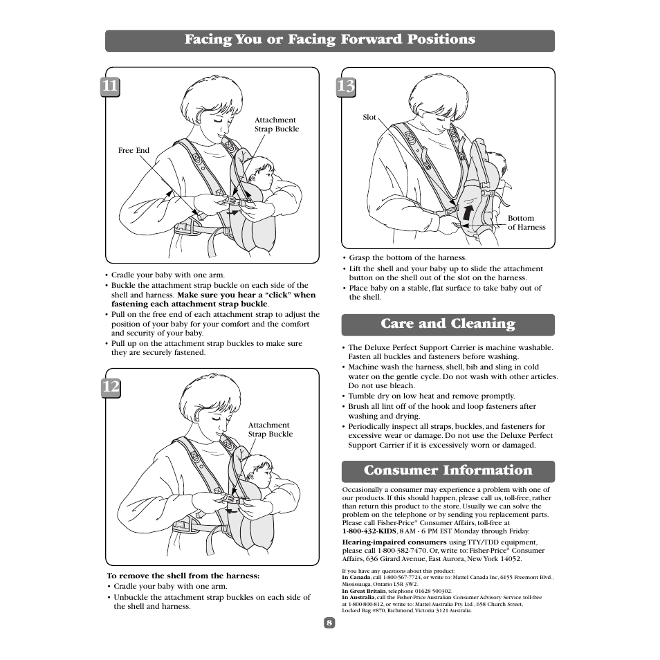 Fisher-Price FACING YOU 79471 User Manual | Page 8 / 8