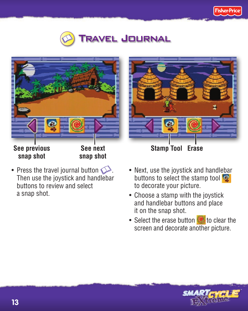 Travel journal | Fisher-Price SMART CYCLE EXTREME R2763 User Manual | Page 13 / 16