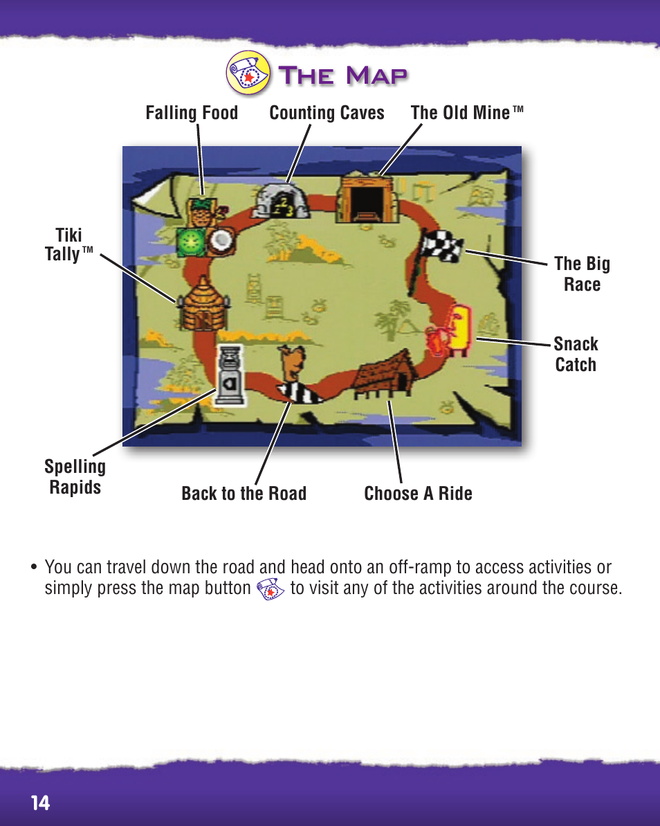 The map | Fisher-Price SMART CYCLE EXTREME R2763 User Manual | Page 14 / 16