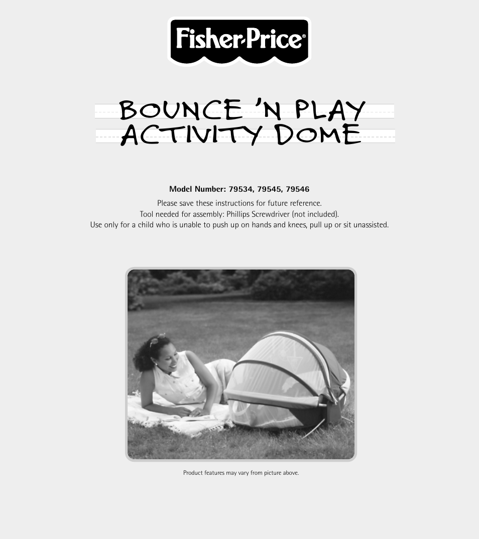 Fisher-Price BOUNCE 'N PLAY ACTIVITY DOME 79546 User Manual | 8 pages