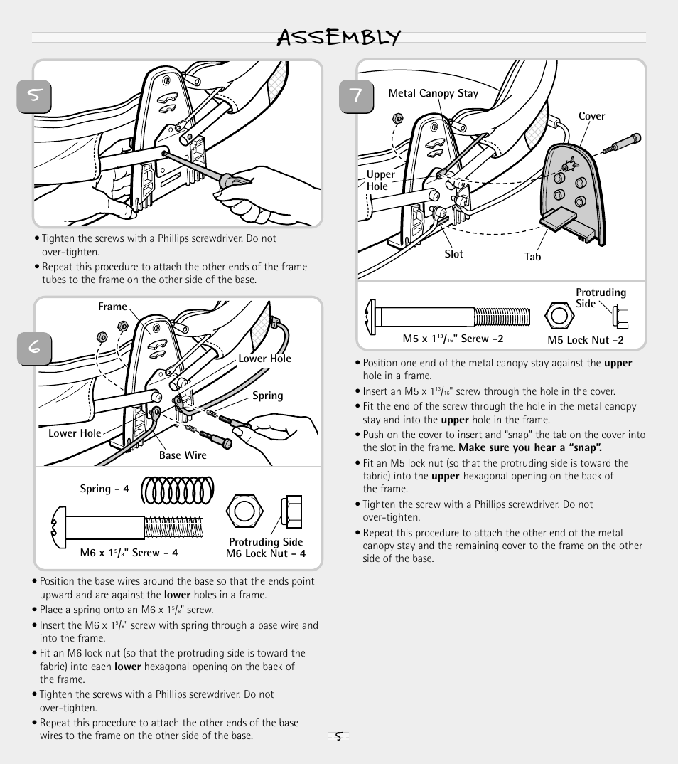 5assembly 6 7 | Fisher-Price BOUNCE 'N PLAY ACTIVITY DOME 79546 User Manual | Page 5 / 8