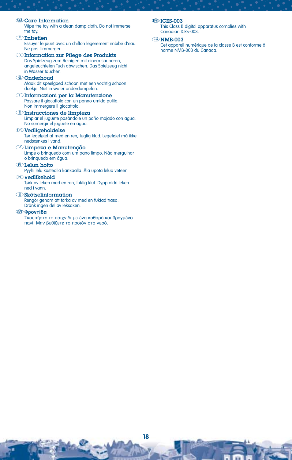 Fisher-Price B4335 User Manual | Page 18 / 20