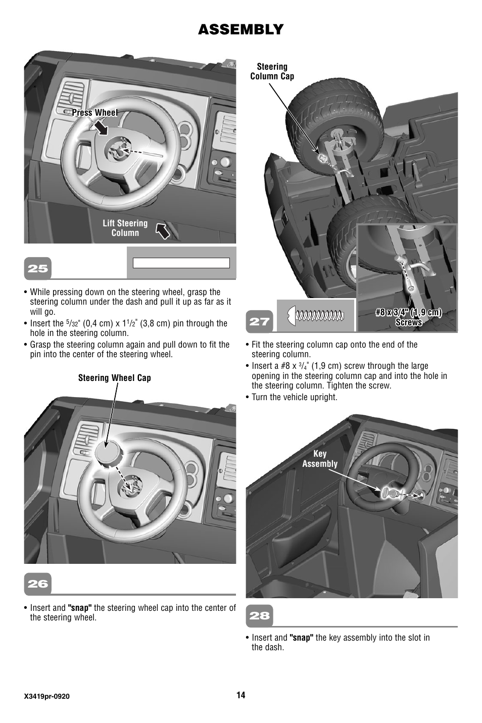Assembly | Fisher-Price X3419 User Manual | Page 14 / 28