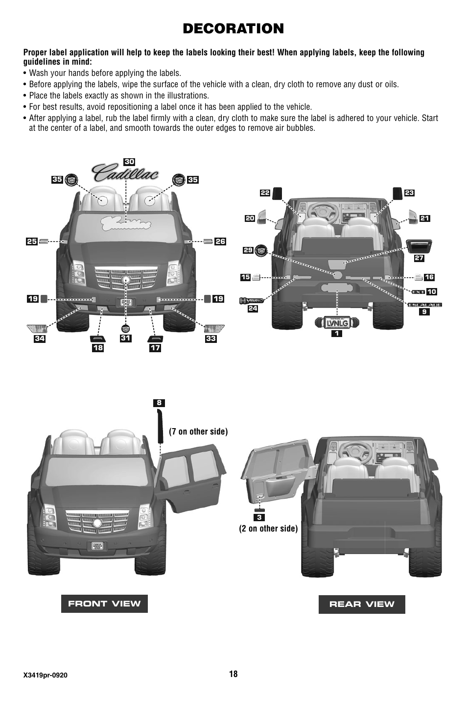Decoration | Fisher-Price X3419 User Manual | Page 18 / 28
