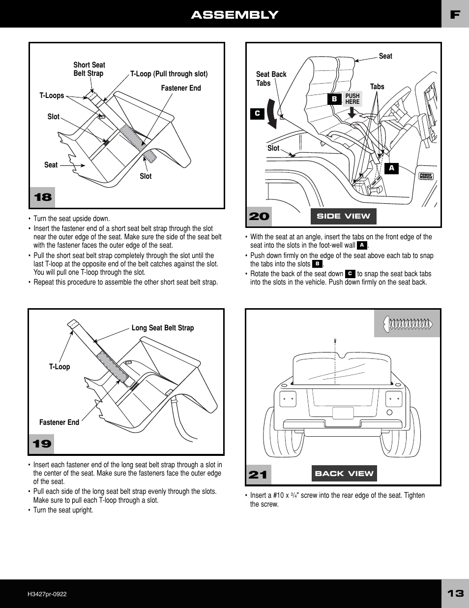Assembly | Fisher-Price H3427 User Manual | Page 13 / 28