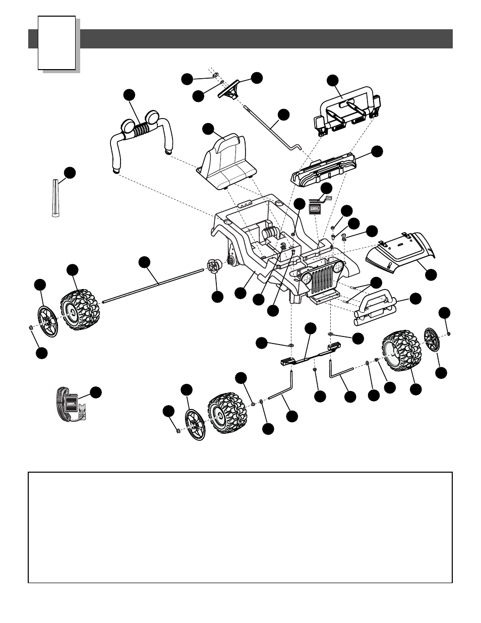Parts diagram | Fisher-Price JEEP B1501 User Manual | Page 7 / 32
