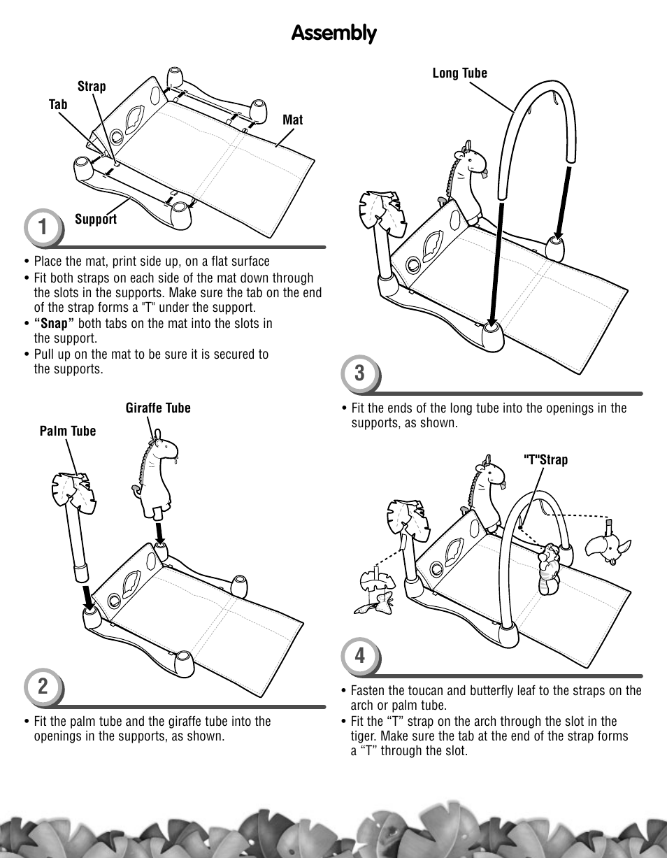 Assembly | Fisher-Price Rain Forest L1664 User Manual | Page 3 / 4