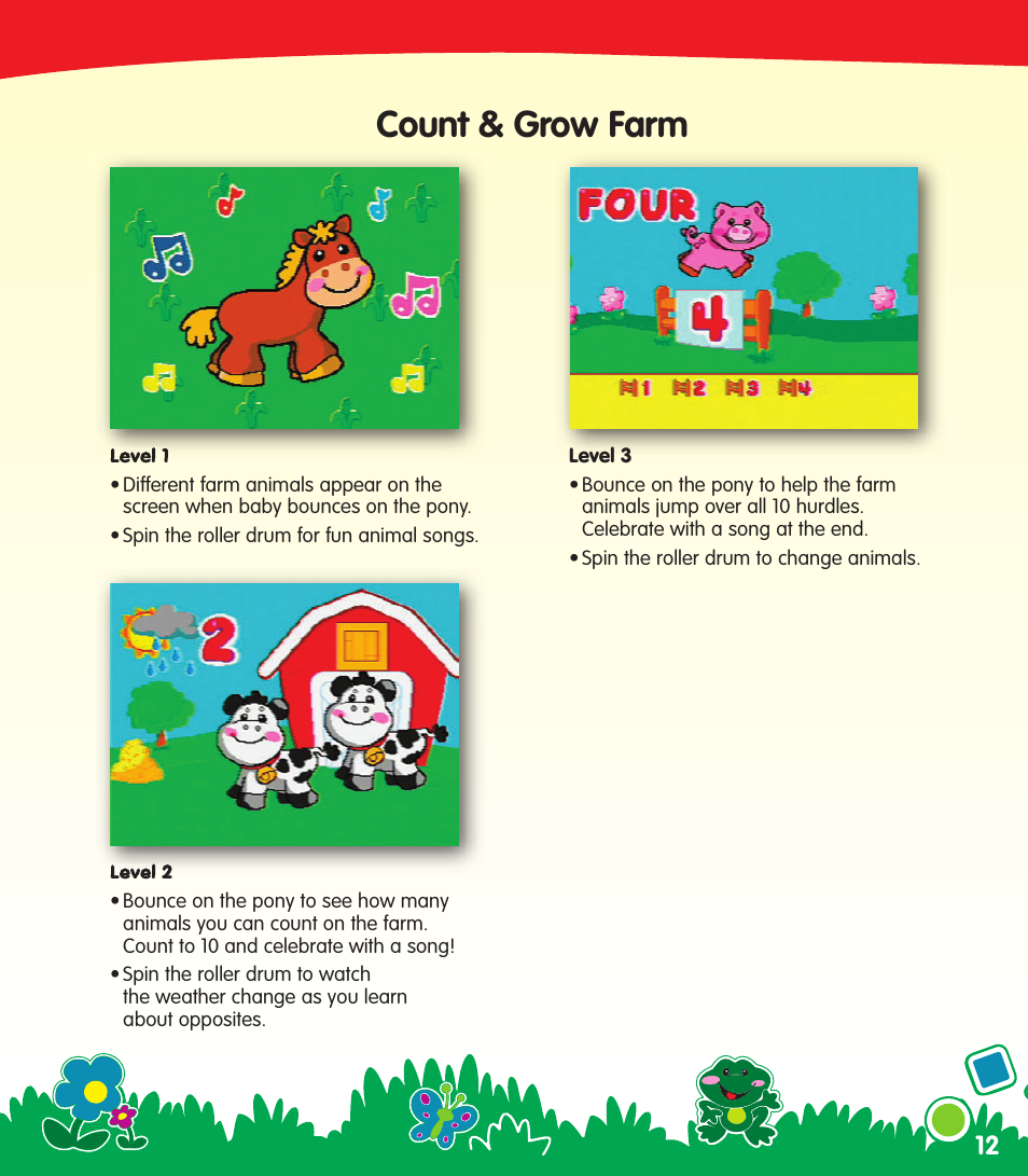 Count & grow farm | Fisher-Price N0446 User Manual | Page 12 / 20