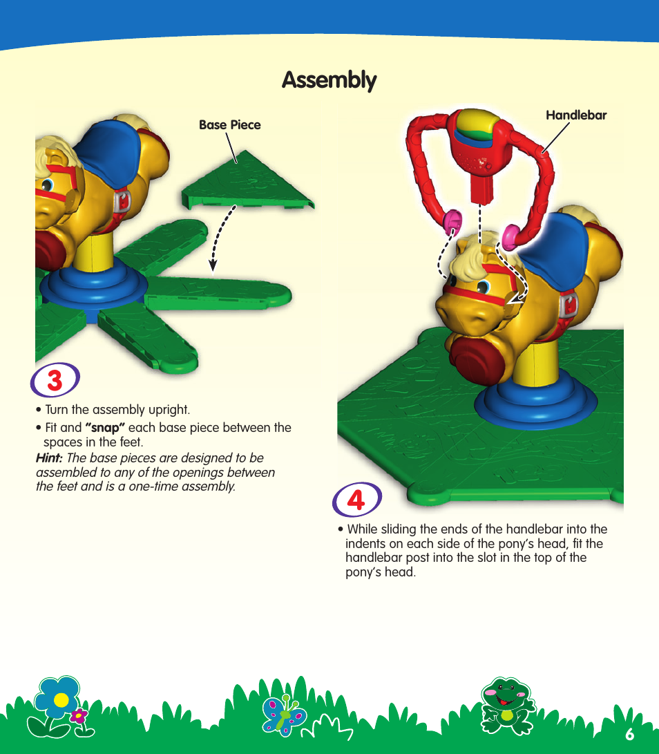 Assembly | Fisher-Price N0446 User Manual | Page 6 / 20