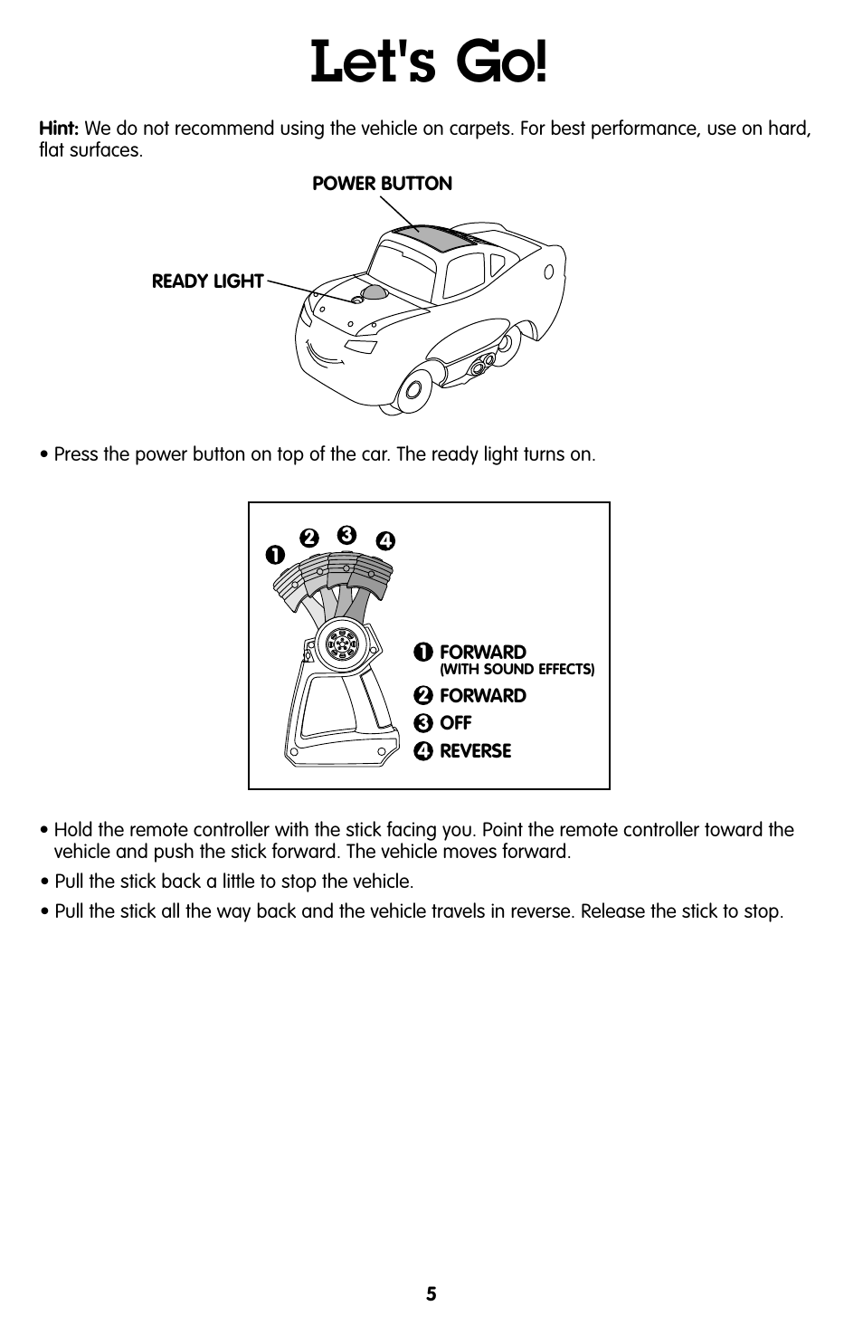 Let's go | Fisher-Price GEOTRAX R2772 User Manual | Page 5 / 6