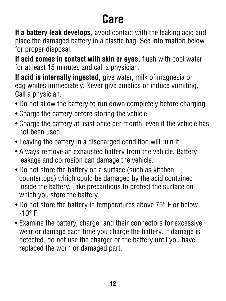 Care | Fisher-Price P6828 User Manual | Page 12 / 16