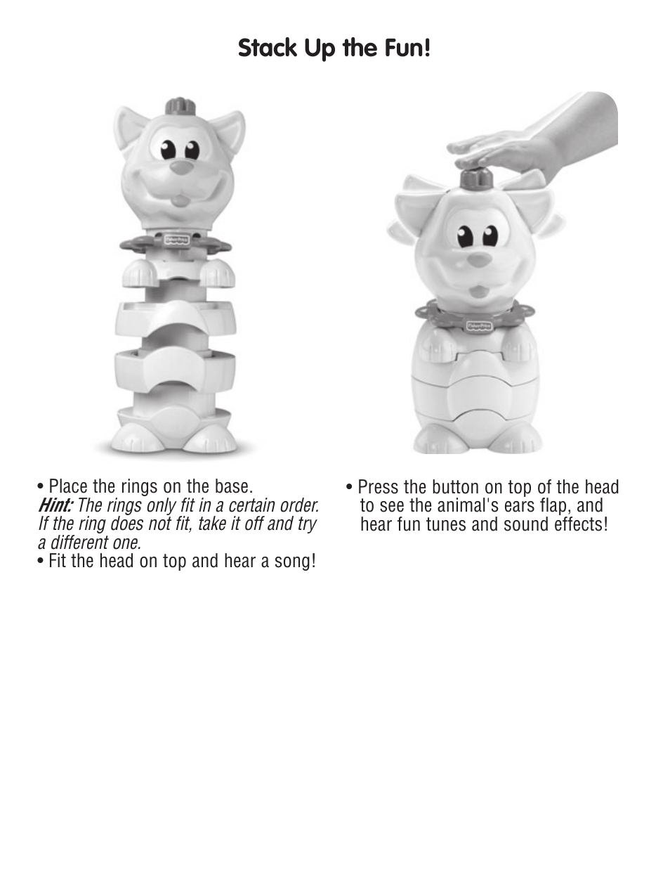 Stack up the fun | Fisher-Price N7045 User Manual | Page 3 / 4