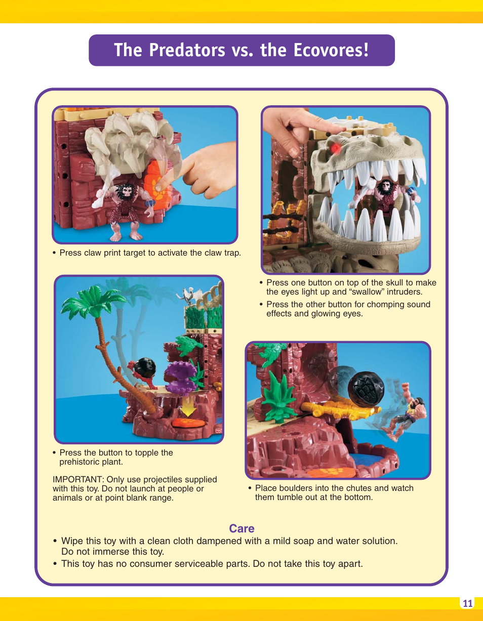 The predators vs. the ecovores | Fisher-Price H5341 User Manual | Page 11 / 12