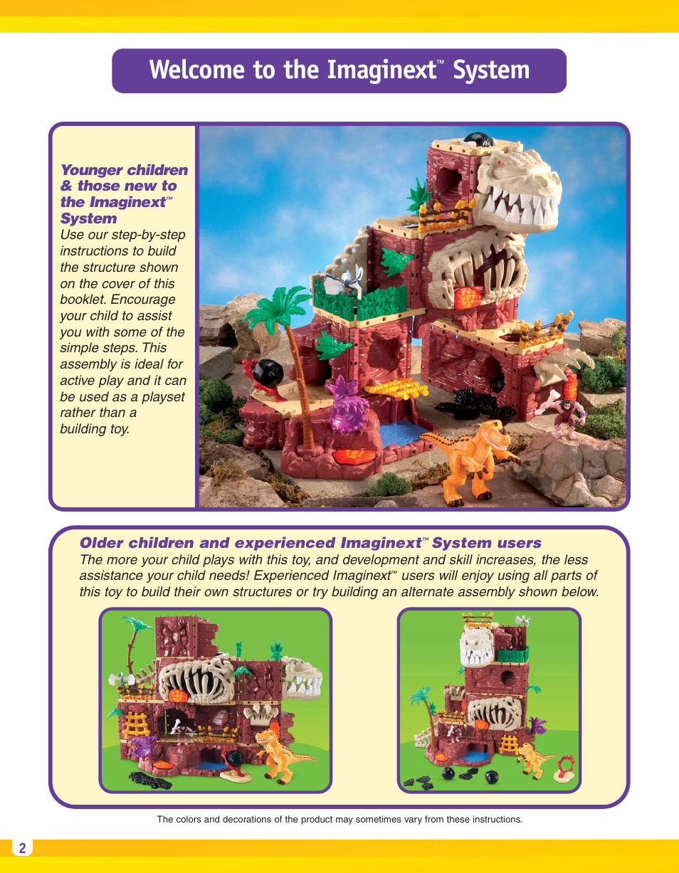Welcome to the imaginext, System | Fisher-Price H5341 User Manual | Page 2 / 12