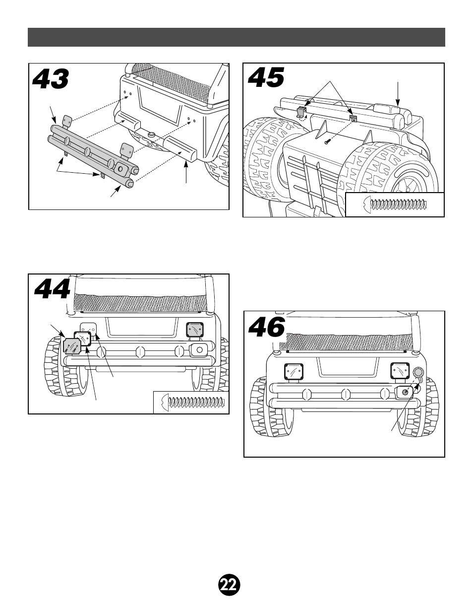 Assembly | Fisher-Price JEEP AFTERSHOCK 74270 User Manual | Page 22 / 36