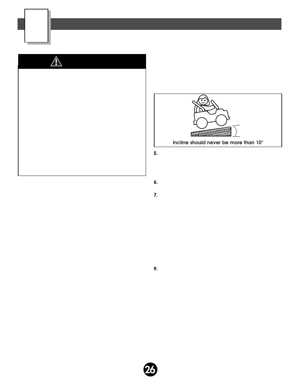 Rules for safe driving, Warning | Fisher-Price JEEP AFTERSHOCK 74270 User Manual | Page 26 / 36