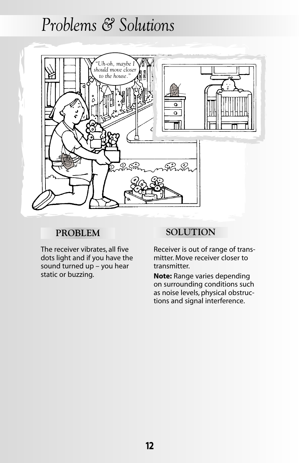 Problems & solutions | Fisher-Price 71599 User Manual | Page 12 / 16