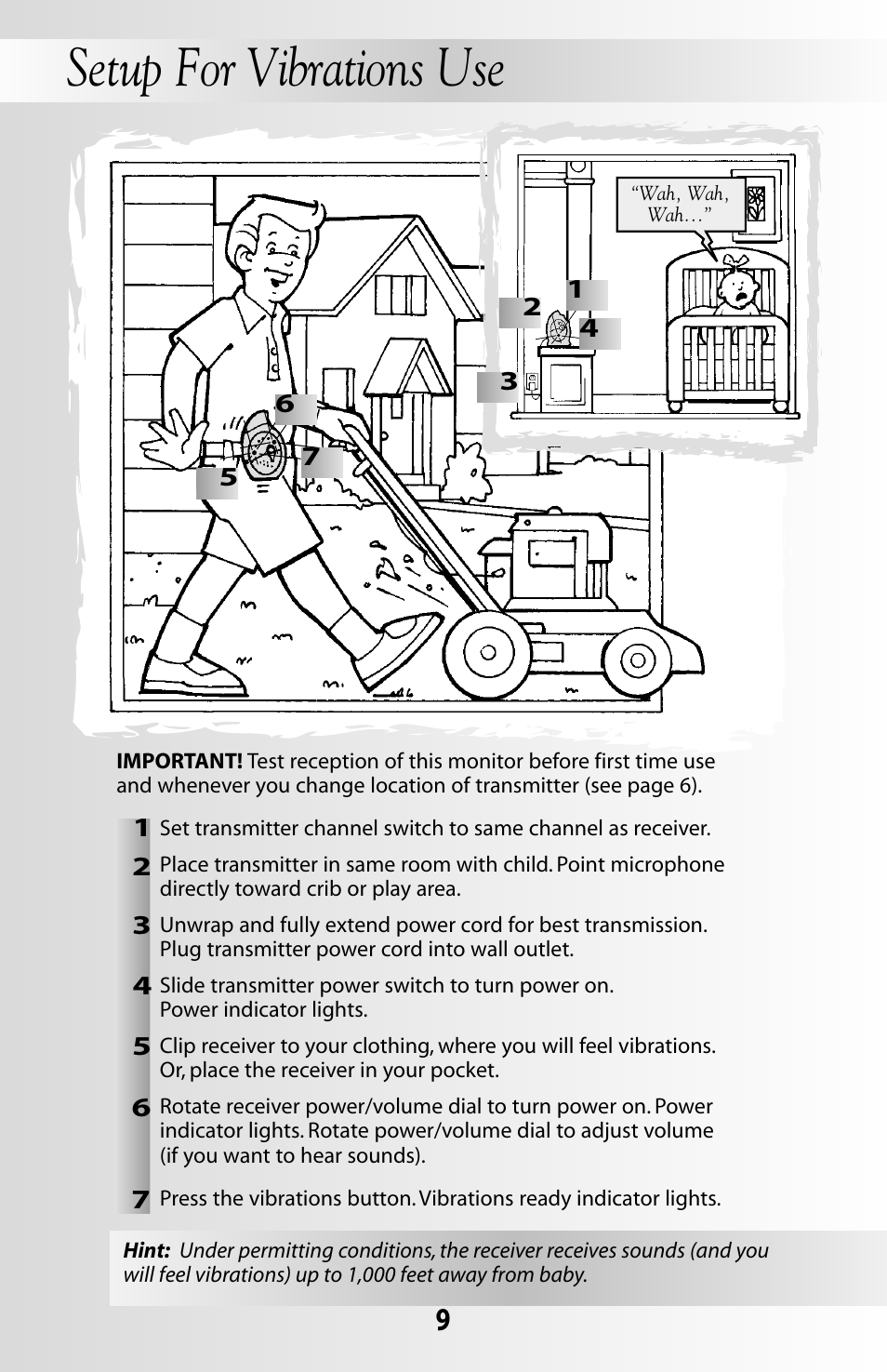 Setup for vibrations use | Fisher-Price 71599 User Manual | Page 9 / 16